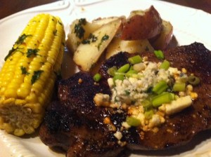 Black and Bleu Steak and Potatoes