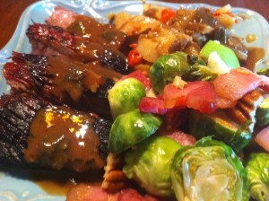 Crispy Brussels Sprouts with bacon